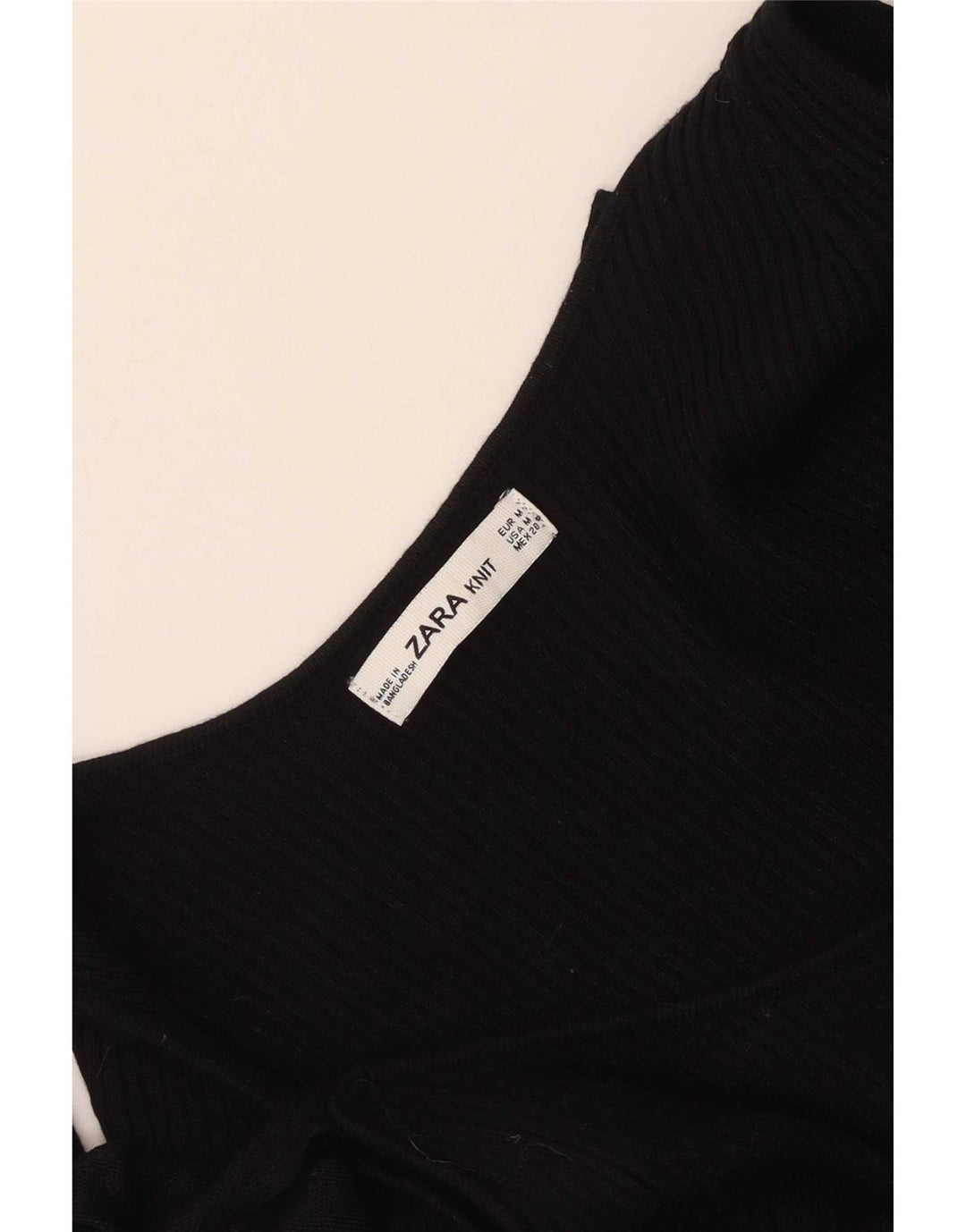 Zara Womens Cami Top UK 12 Médio Preto