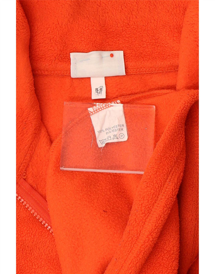 Asics Mens Zip Neck Fleece Jumper Médio Laranja Poliéster