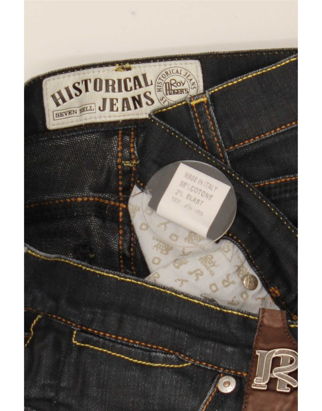 Roy Rogers Mens Jeans Slim W31 L32 Azul Marinho Algodão