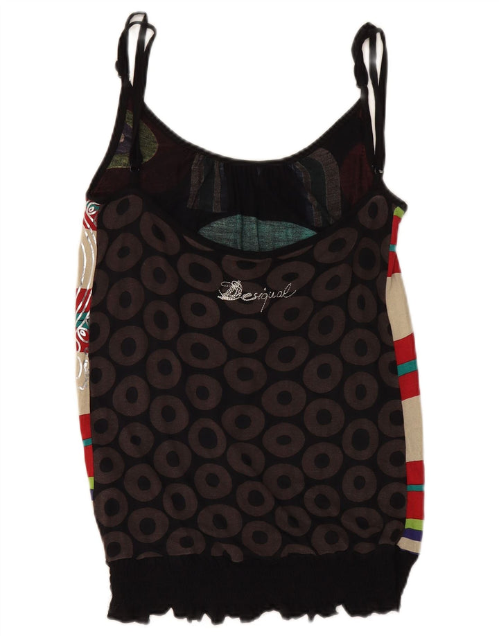 DESIGUAL Cami Top Feminino UK 12 Médio Multicolorido Geométrico