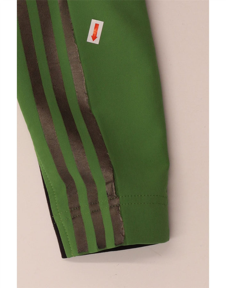 Adidas Womens Climalite Tracksuit Top Jacket UK 14 Médio Verde Poliéster