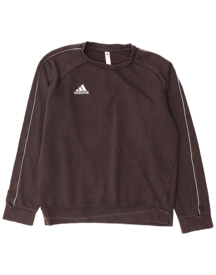 Adidas Mens Moletom Jumper Médio Algodão Preto