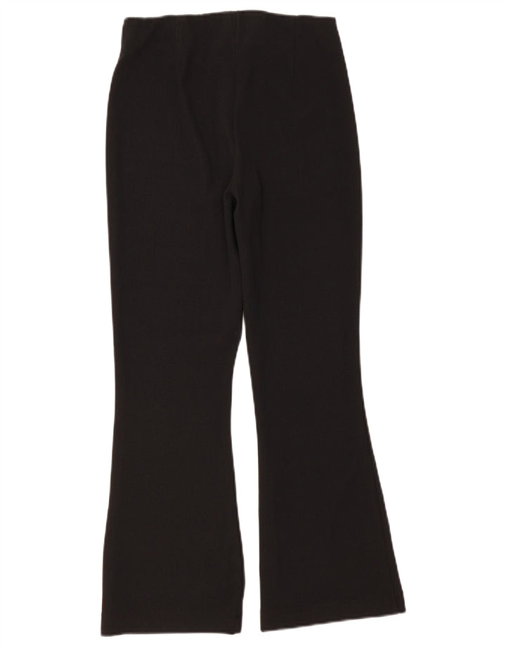 Zara Calça feminina flare casual grande W32 L26 poliéster preto