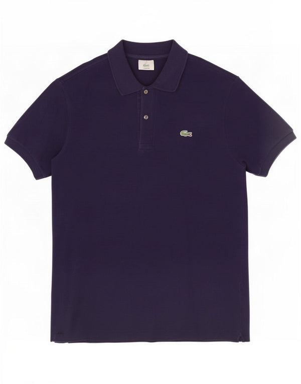Camisa polo masculina Lacoste tamanho 4 médio algodão azul marinho