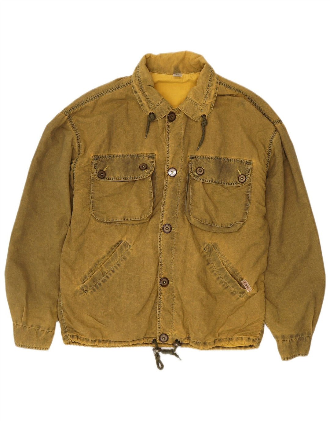 Jaqueta utilitária masculina vintage UK 44 2XL cáqui