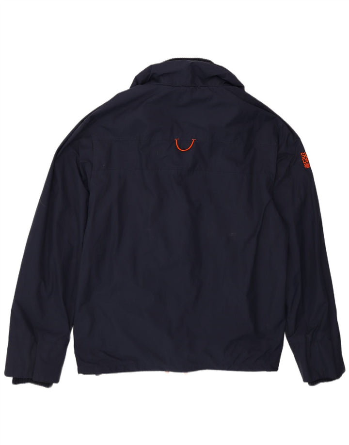 Jaqueta de chuva feminina Superdry Windcheater UK 20 2XL azul marinho nylon