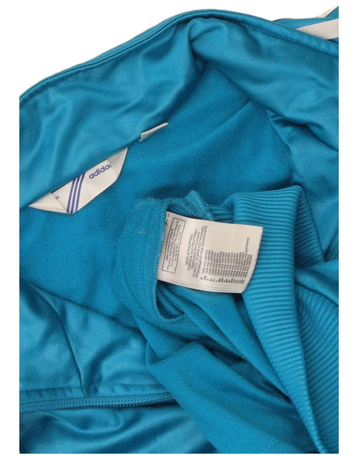 Adidas Womens Tracksuit Top Jacket EU 46 Grande Azul Poliéster