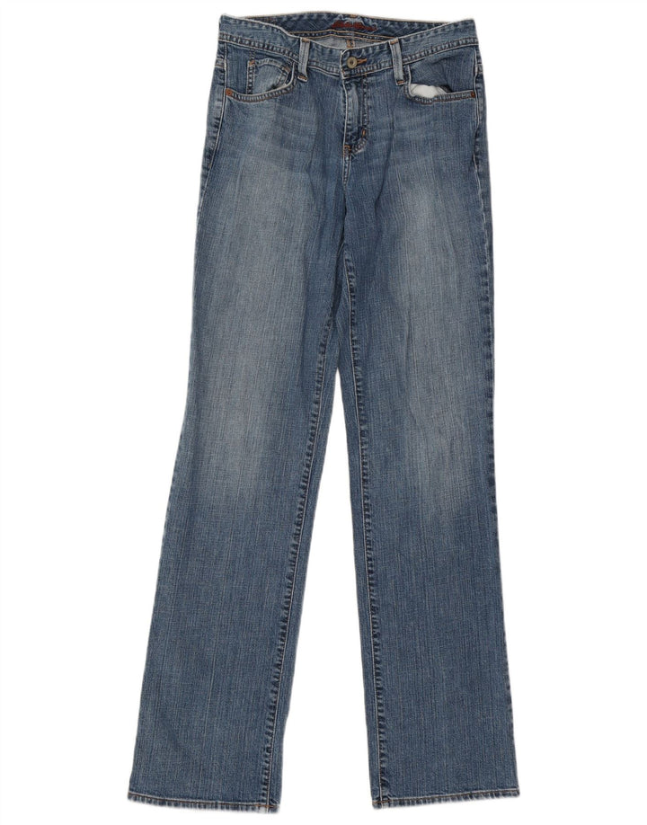 Eddie Bauer Jeans reto feminino US 6 médio W31 L34 algodão azul