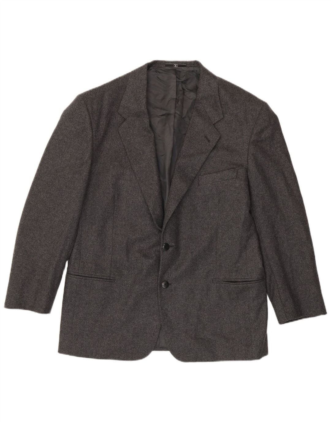 Jaqueta Blazer Masculina Valentino com 2 Botões e 2 Botões IT 54 2XL Lã Virgem Cinza