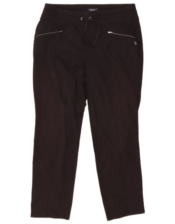 Calça de treino feminina IZOD UK 14 poliéster preto médio