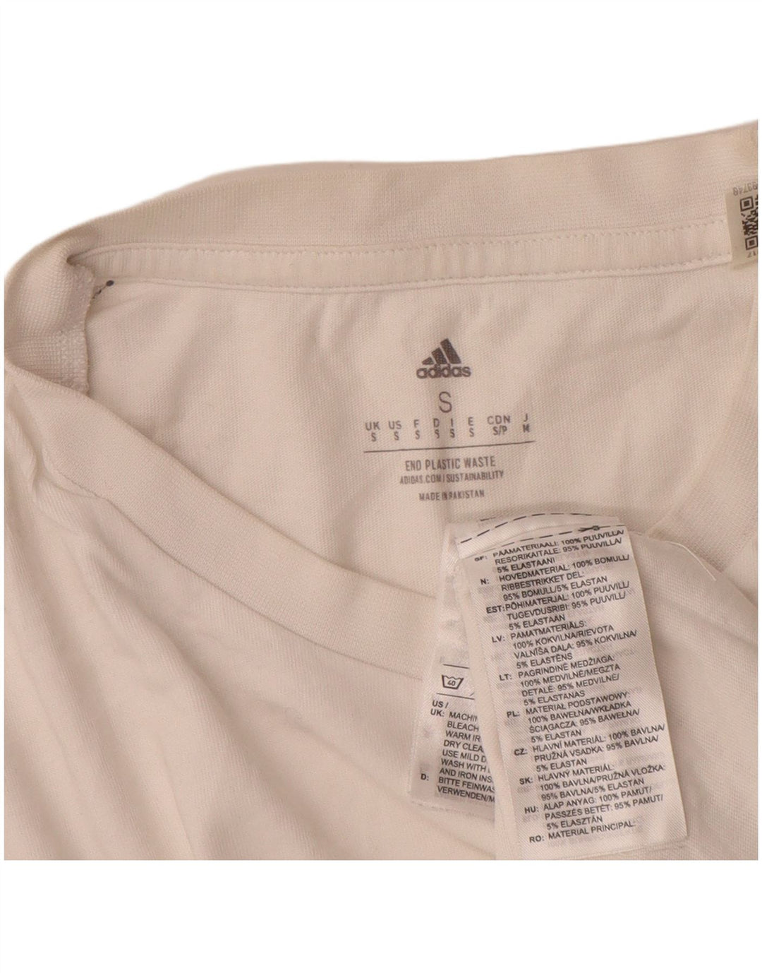 Adidas Mens Graphic T-Shirt Top Pequeno Algodão Branco