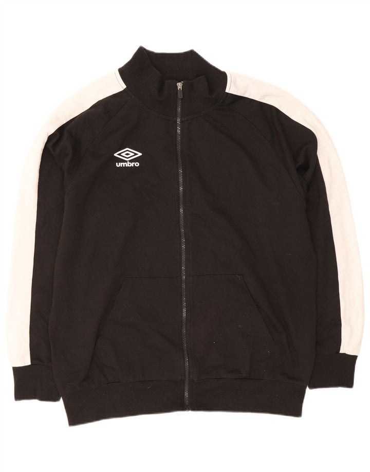 Umbro Jaqueta masculina de agasalho 2XL algodão colorblock preto