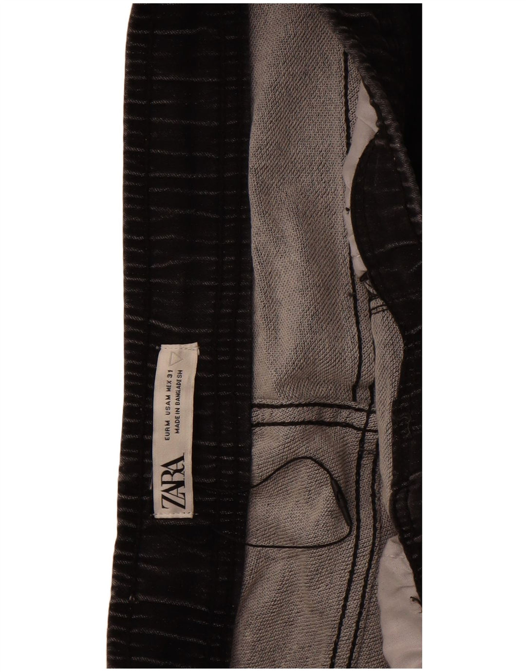 ZARA Shorts jeans masculino médio W31 algodão preto