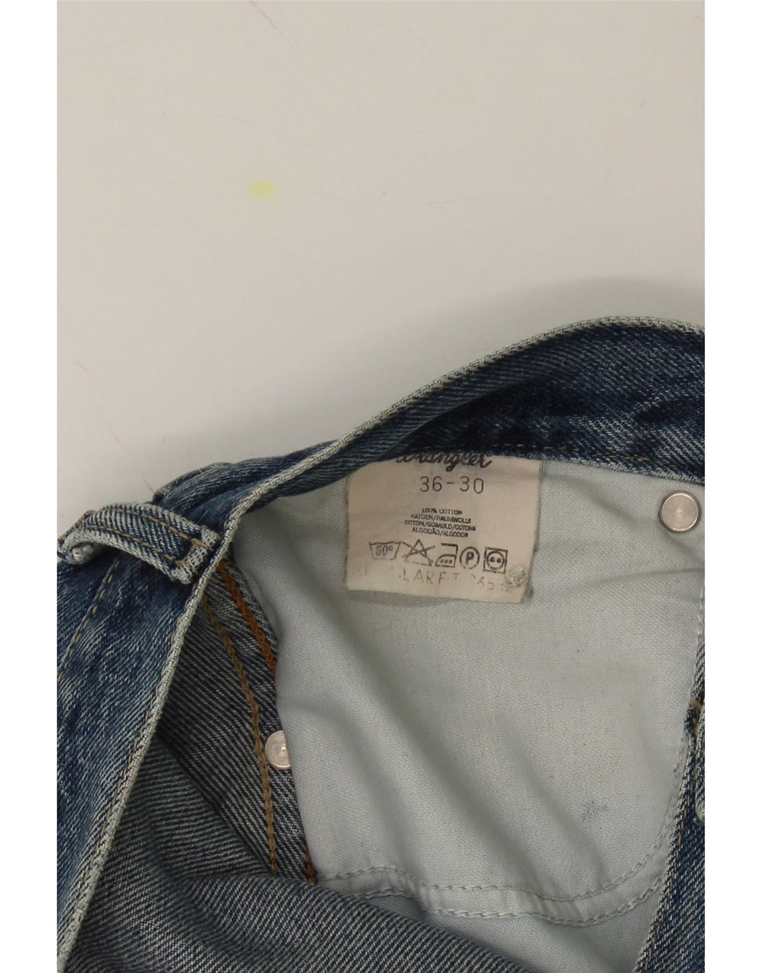 WRANGLER Mens Straight Jeans W36 L30 Blue Cotton Vintage Wrangler and Second-Hand Wrangler from Messina Hembry 