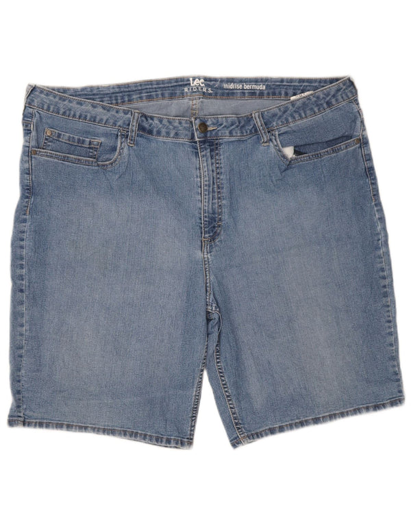 Lee Mens Riders Mid Rise Denim Shorts UK 22 3XL W44 Azul Algodão