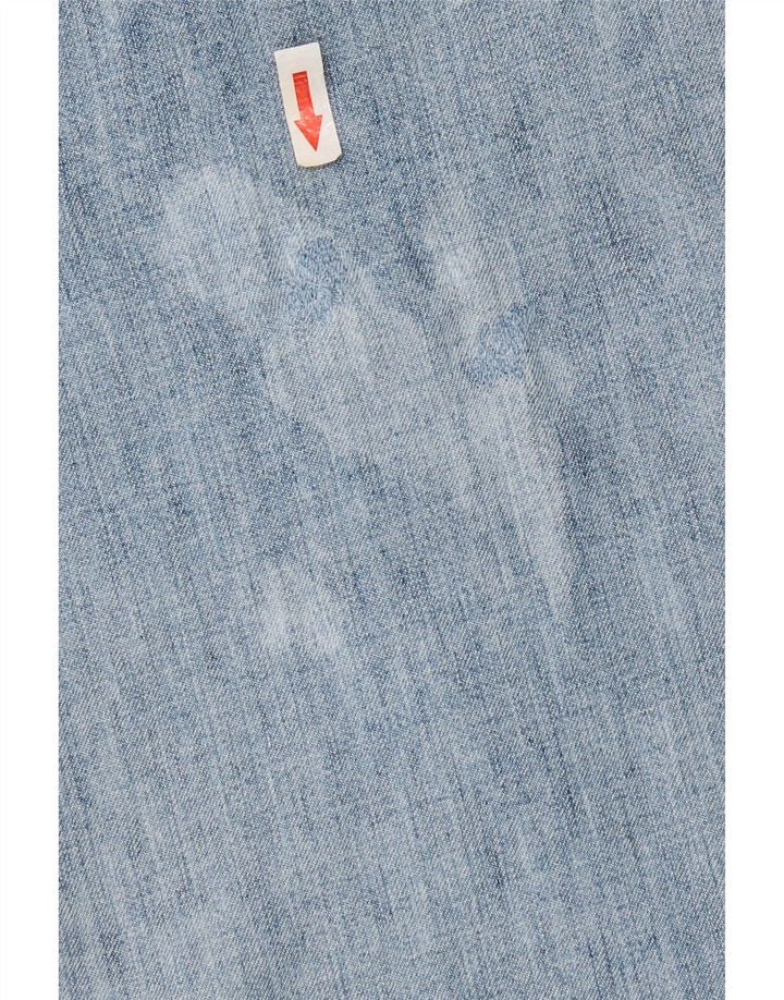 Vestido jeans feminino sem mangas Mustang UK 14 azul médio