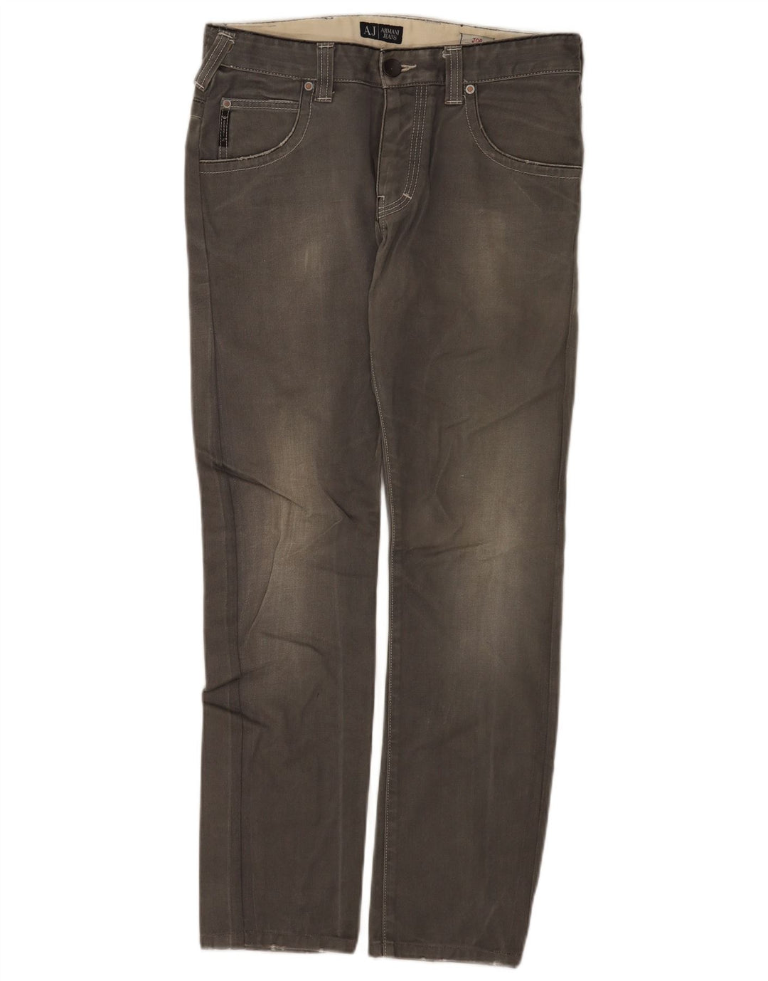 ARMANI Mens Slim Jeans W32 L30 Algodão Cinza