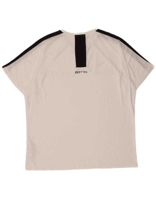 Camiseta masculina PUMA Top 2XL poliéster branco colorblock