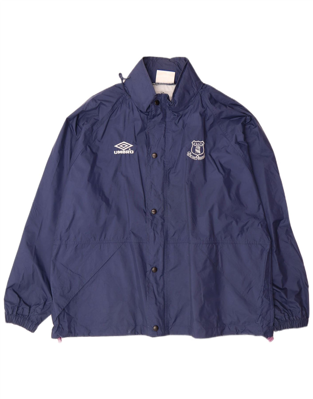 Jaqueta de chuva masculina UMBRO com capuz e ajuste solto Reino Unido 38 azul marinho médio