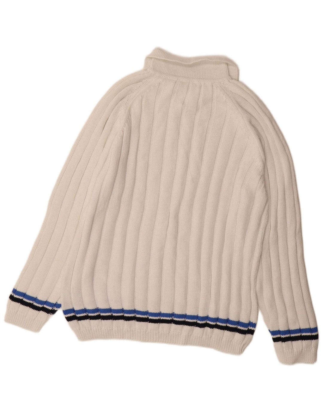 Suéter masculino Sergio Tacchini com gola polo e algodão listrado branco XL