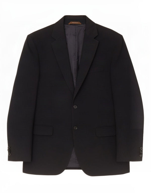 Jaqueta blazer masculina de 2 botões Henry Cottons IT 54 2XL algodão azul marinho