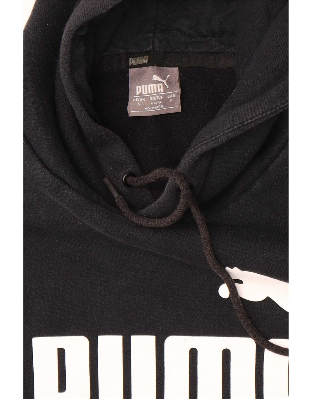 Puma masculino gráfico moletom com capuz pequeno preto