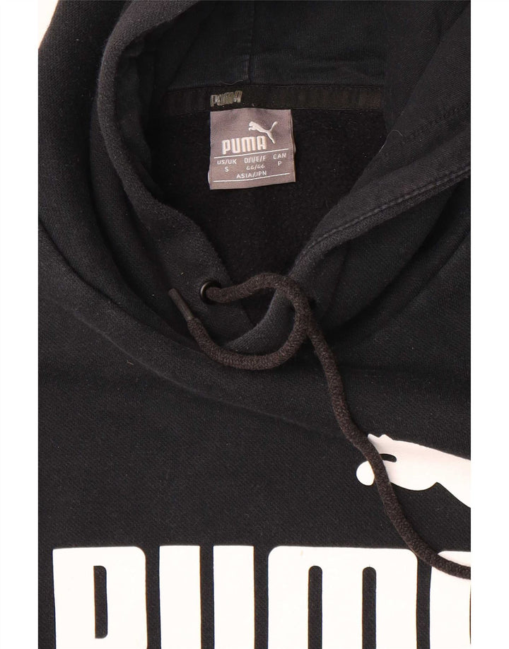 Puma masculino gráfico moletom com capuz pequeno preto