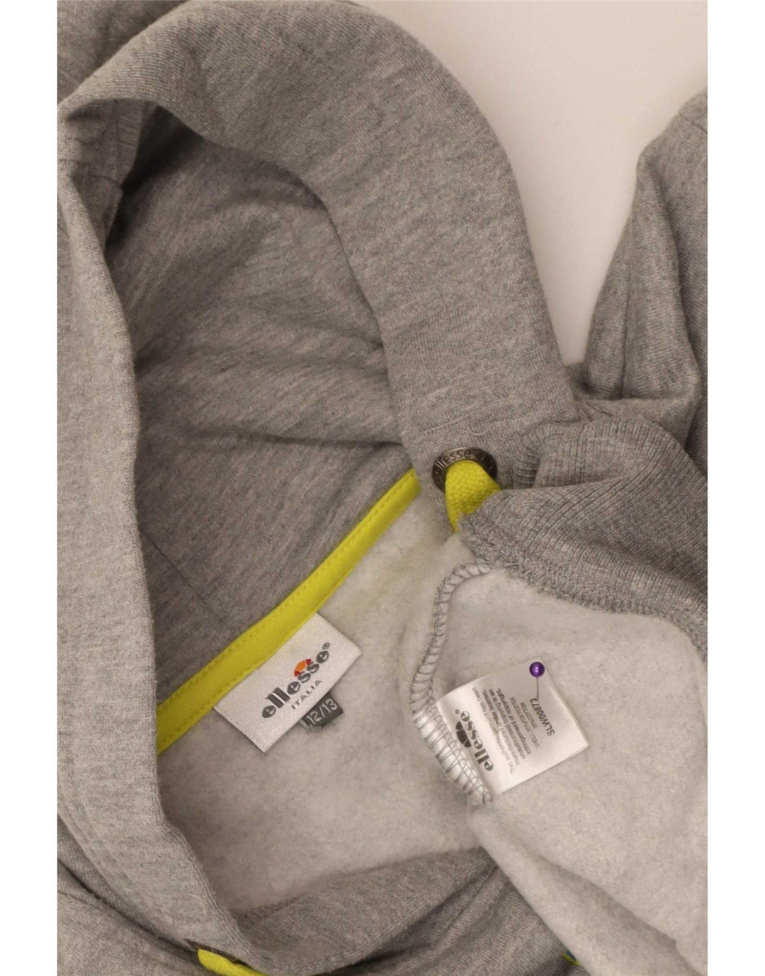 Suéter Ellesse Boys Graphic com capuz 12-13 anos cinza poliéster