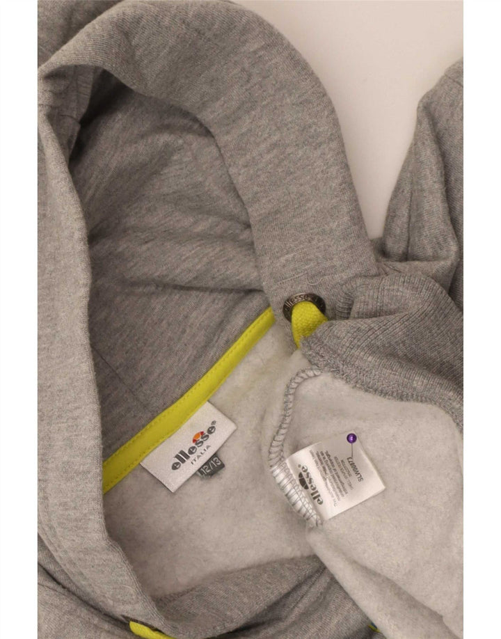 Suéter Ellesse Boys Graphic com capuz 12-13 anos cinza poliéster