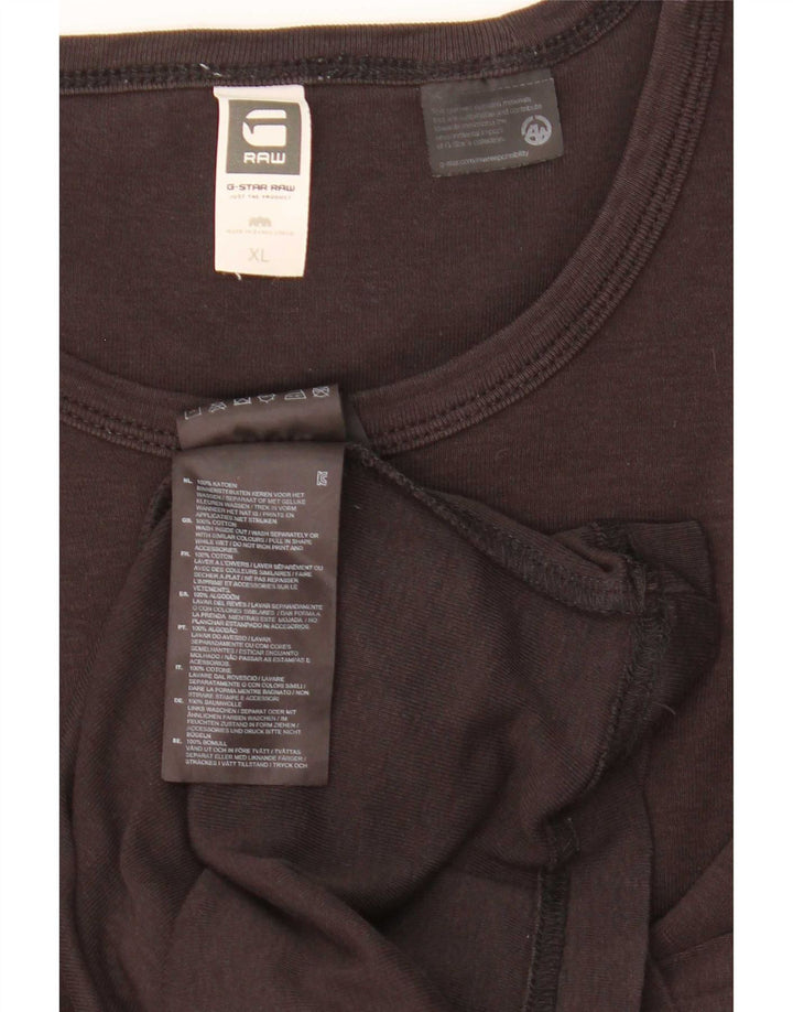 G-Star Mens Top Manga Longa XL Algodão Preto