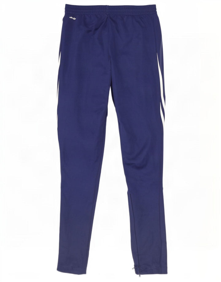Calça de treino masculina Adidas Climalite grande poliéster azul marinho