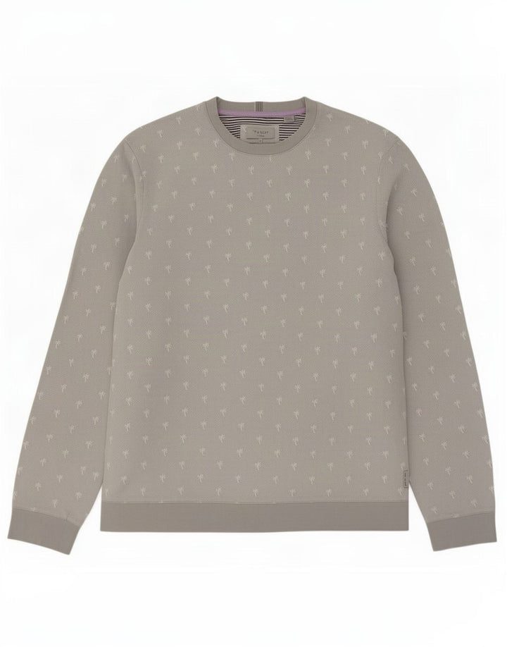 Ted Baker moletom masculino tamanho 3 cinza médio manchado