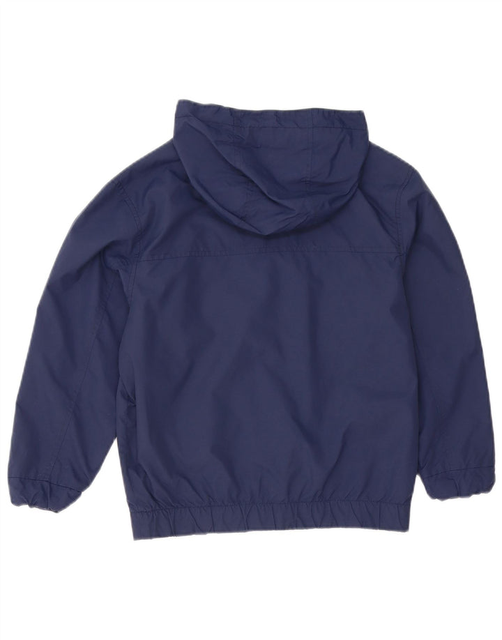 Jaqueta corta-vento com capuz Kickers Boys 7-8 anos pequeno azul marinho nylon
