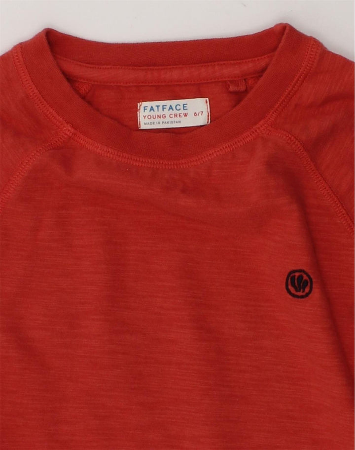 FAT FACE Girls Top Long Sleeve 6-7 Years Red Cotton | Vintage Fat Face | Thrift | Second-Hand Fat Face | Used Clothing | Messina Hembry 