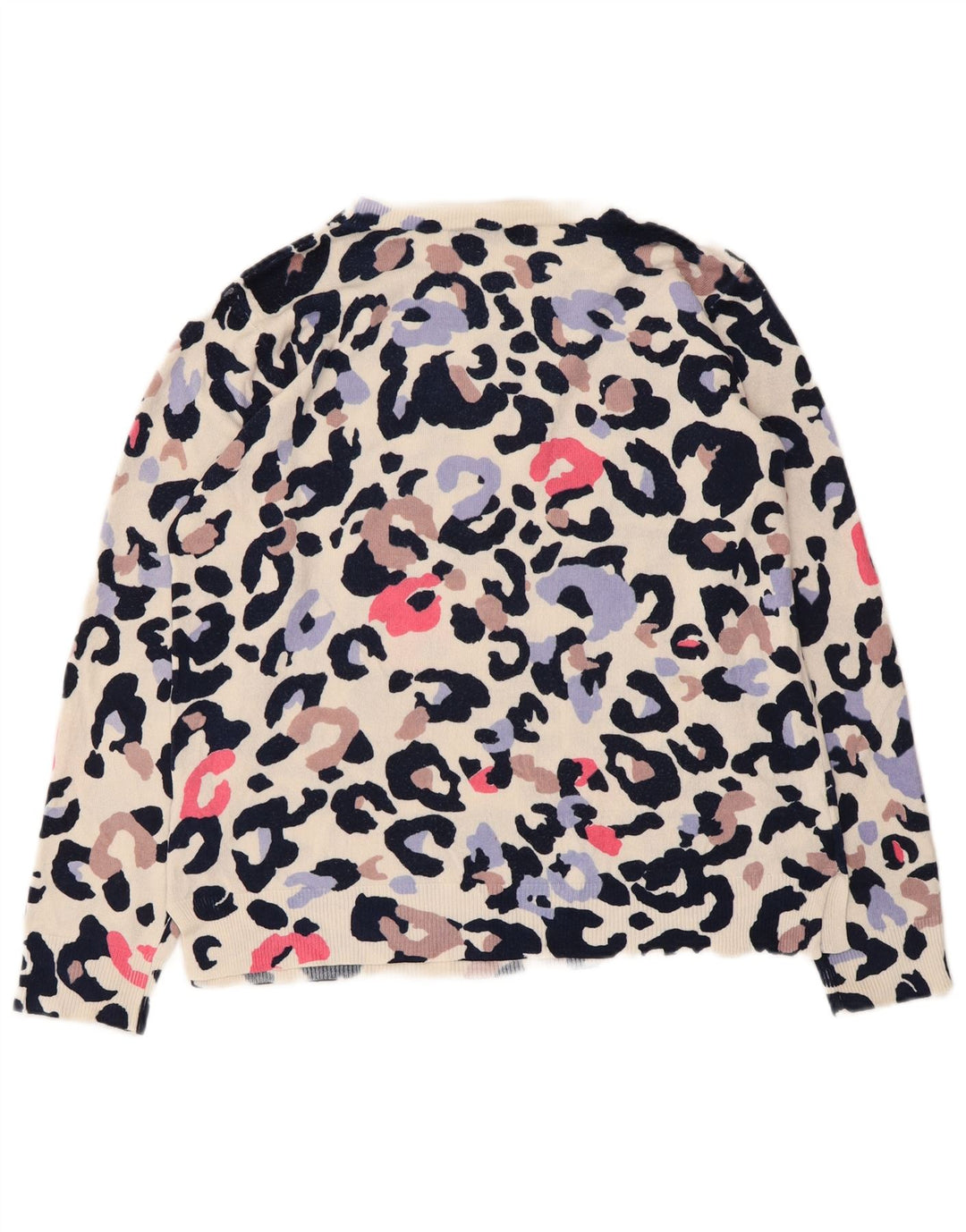 Suéter feminino Marks & Spencer com gola redonda Reino Unido 14 grande multicolorido