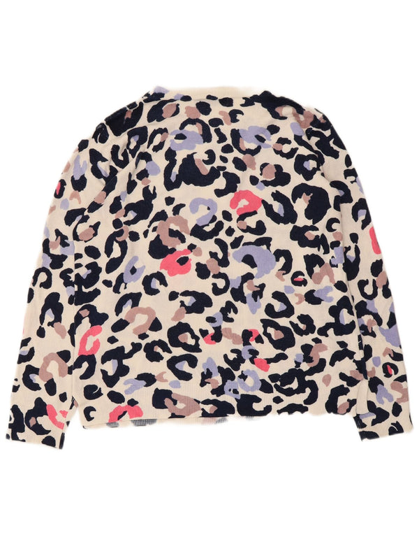 Suéter feminino Marks & Spencer com gola redonda Reino Unido 14 grande multicolorido