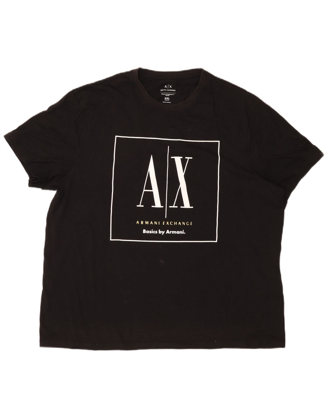Camiseta masculina com estampa regular Armani Exchange 2XL preta