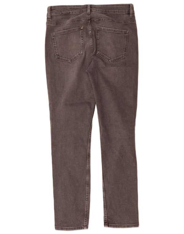 Marks & Spencer Feminino The Lily Slim Jeans Reino Unido 10 Pequeno W30 L27 Algodão Cinza