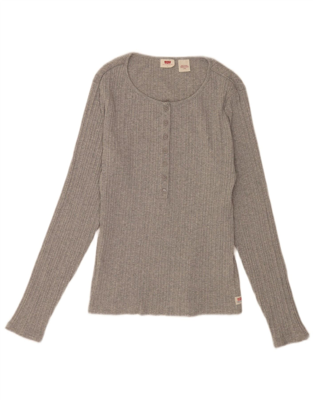Levi's Womens Regular Top Manga Longa Reino Unido 14 Grande Cinza