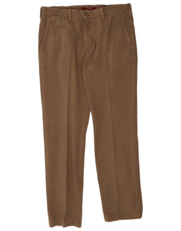 Calça Chino Carrera Masculina Slim W34 L29 Algodão Marrom