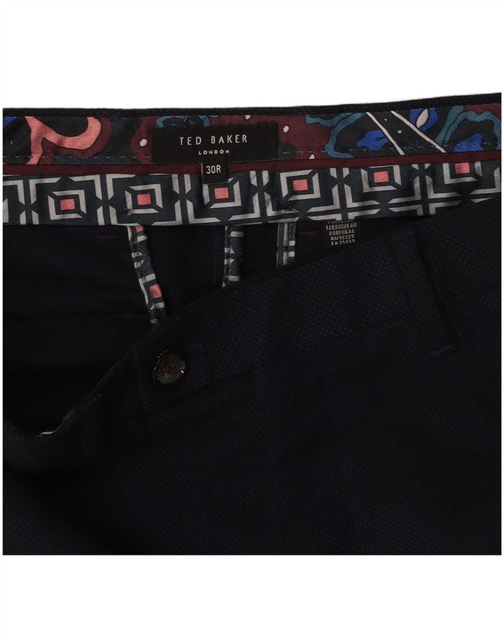 Calça masculina TED BAKER Slim Fit W30 L30 Azul Marinho