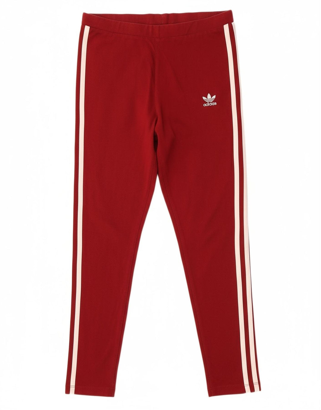 ADIDAS Womens Leggings UK 10 Small Red Cotton