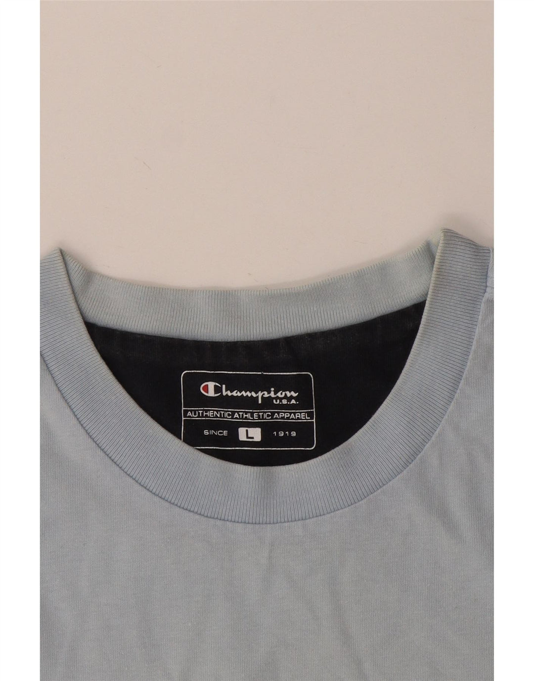 Camiseta masculina estampada Champion grande azul