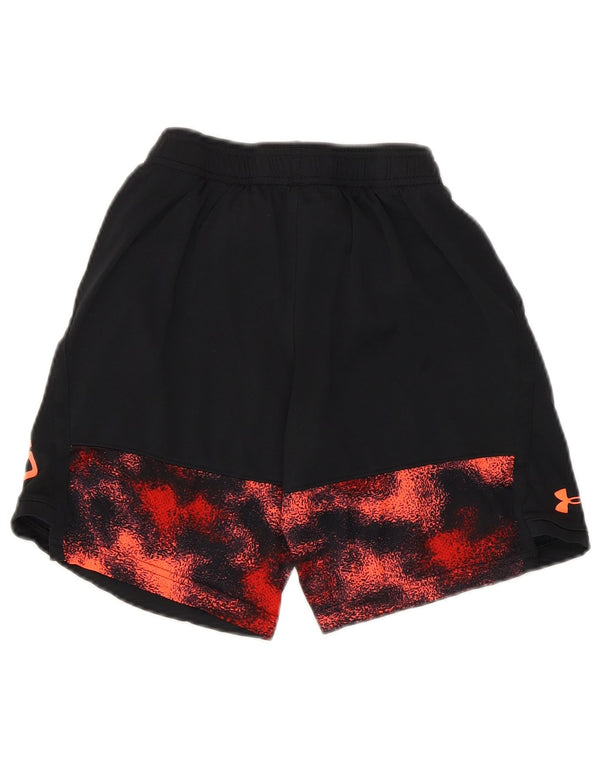 Shorts esportivos gráficos Under Armour Boys 9-10 anos médio preto colorblock