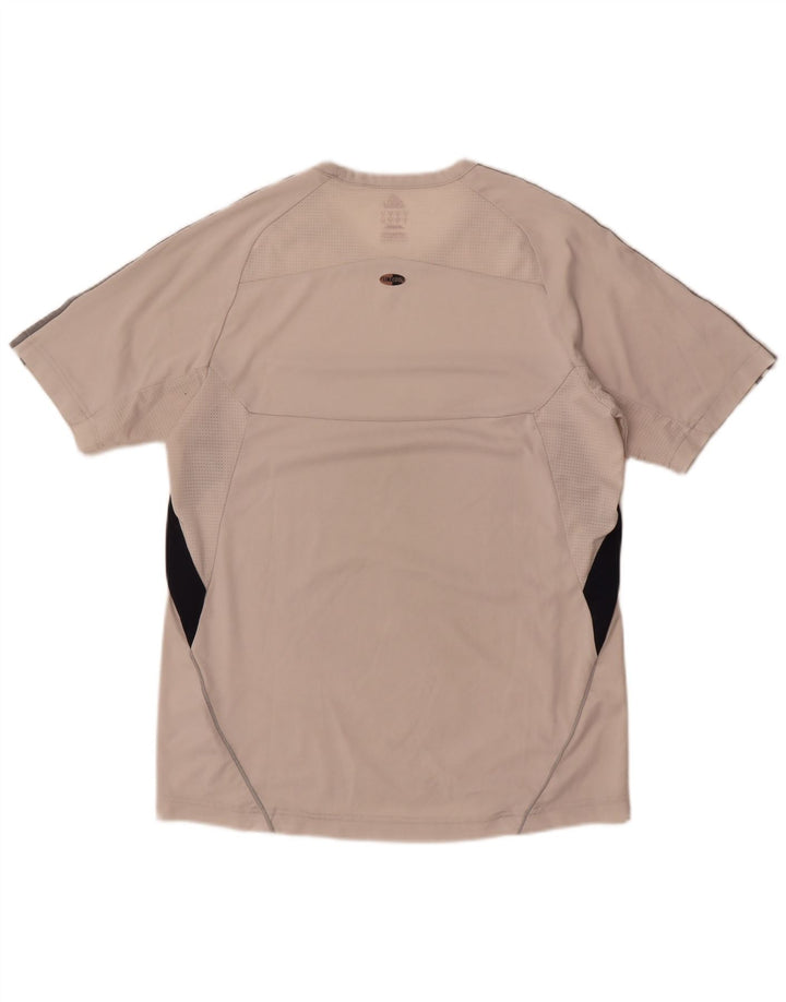 Adidas Mens Climacool Camiseta Top Médio Branco Colourblock Poliéster