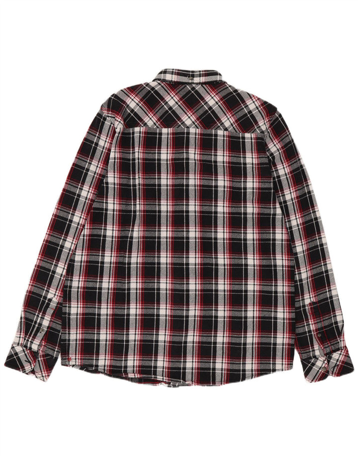 Carhartt Mens Worker Wear Camisa de flanela de ajuste regular grande xadrez preto