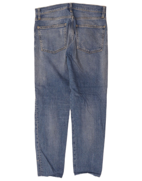 Zara Jeans Slim Feminino EU 34 2XS W24 L26 Azul Manchado
