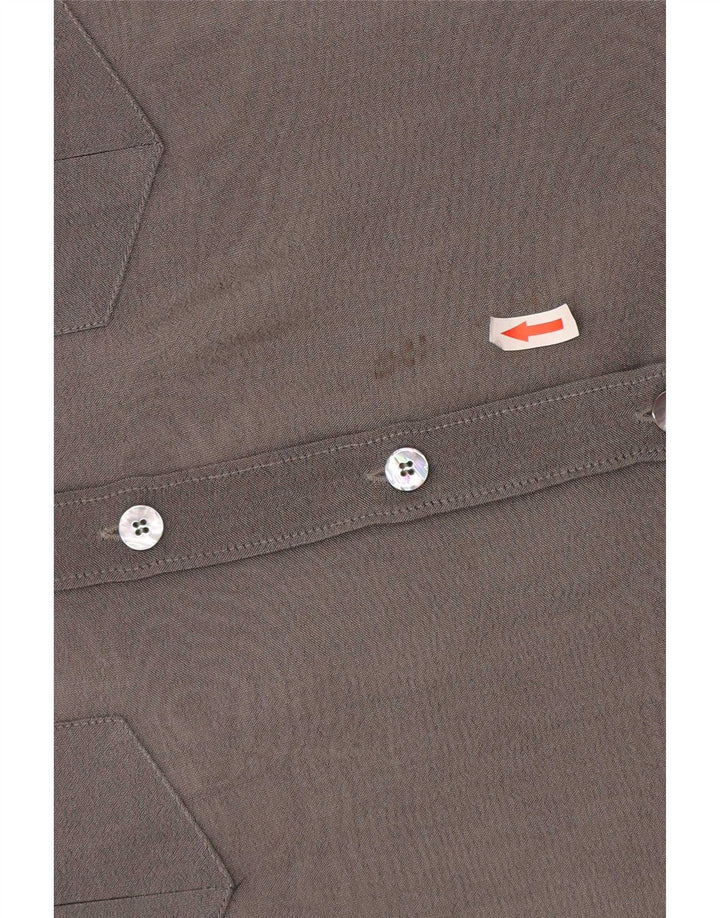 Camisa Feminina Preca Transparente IT 44 Cinza Médio Poliamida