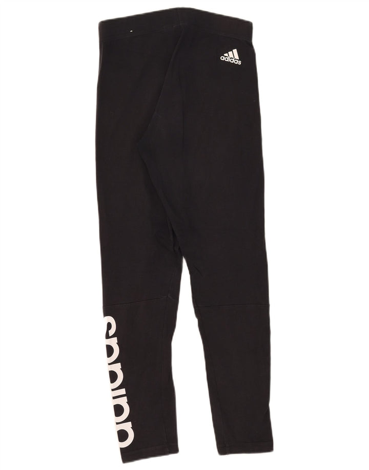 Leggings Adidas Femininas Gráficas UK 8 Pequenas Algodão Preto