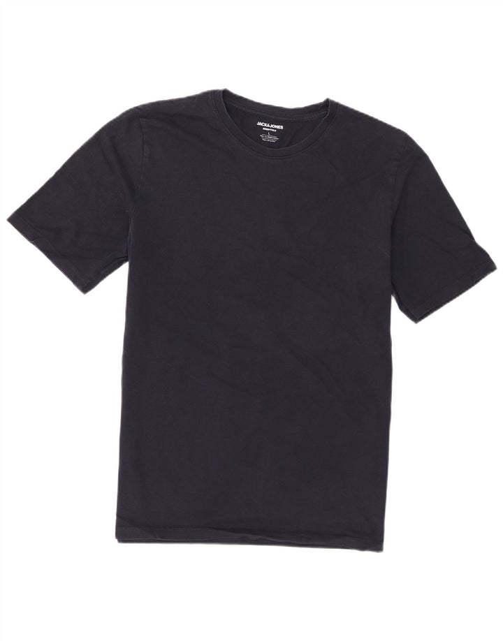 Camiseta masculina Jack & Jones grande algodão azul marinho
